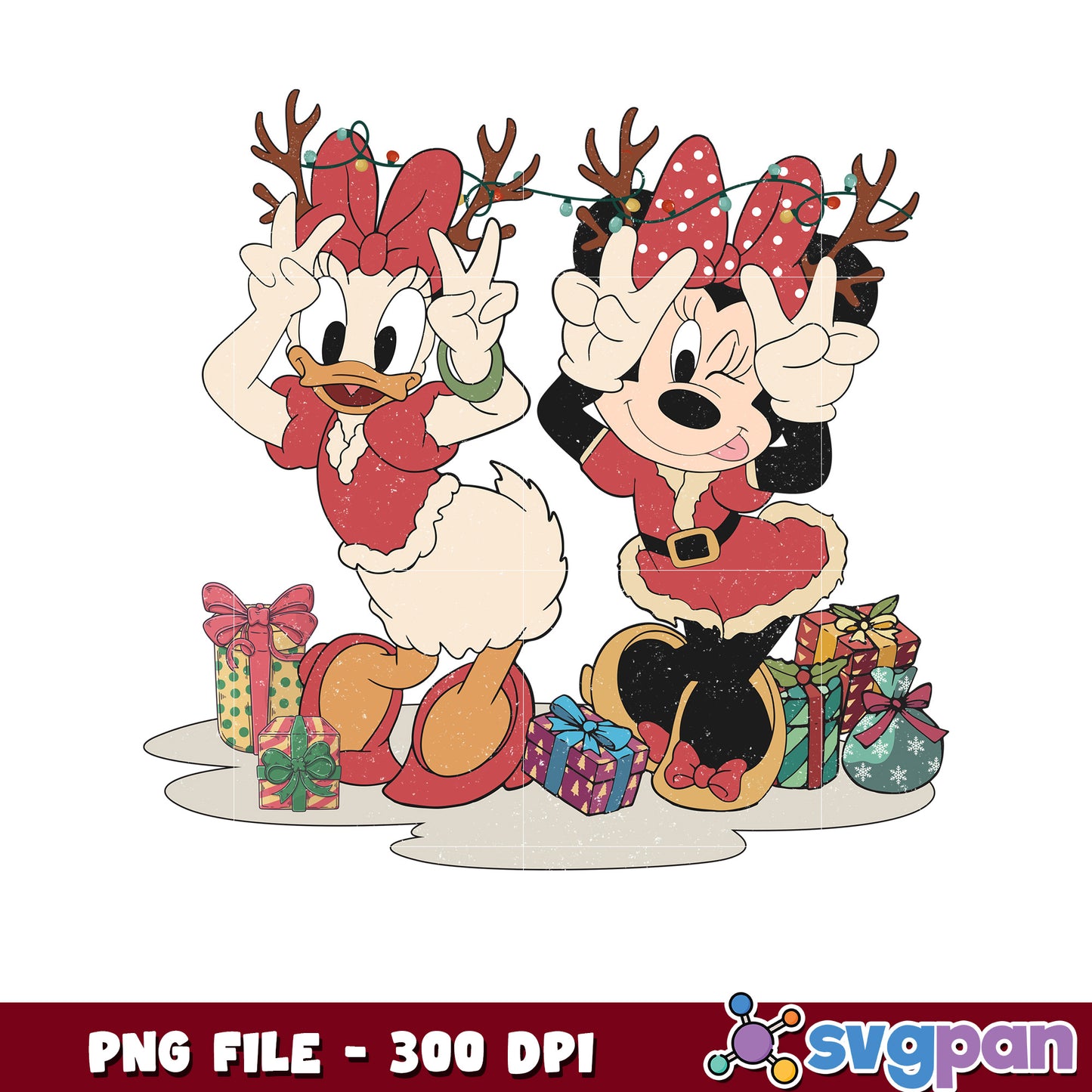 Daisy and minnie png, happy christmas​ png, vacations png