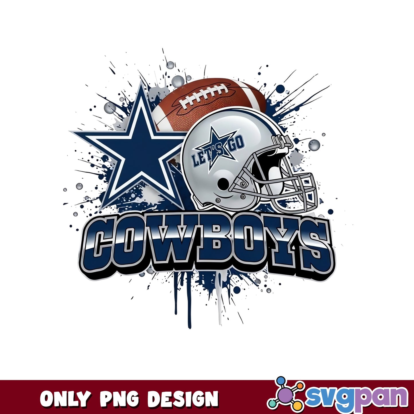 Dallas Cowboys Football PNG, Cowboys Helmet PNG, NFL PNG