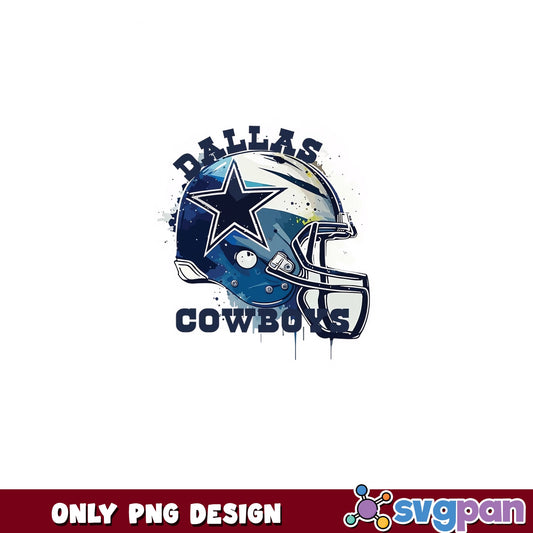 Dallas Cowboys Helmet Watercolor PNG, Cowboys Football PNG, NFL PNG