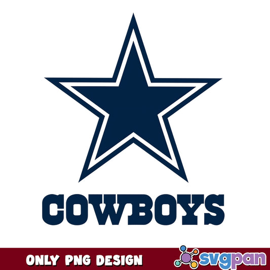 Dallas Cowboys Logo PNG, Cowboys Star Design, NFL Team PNG