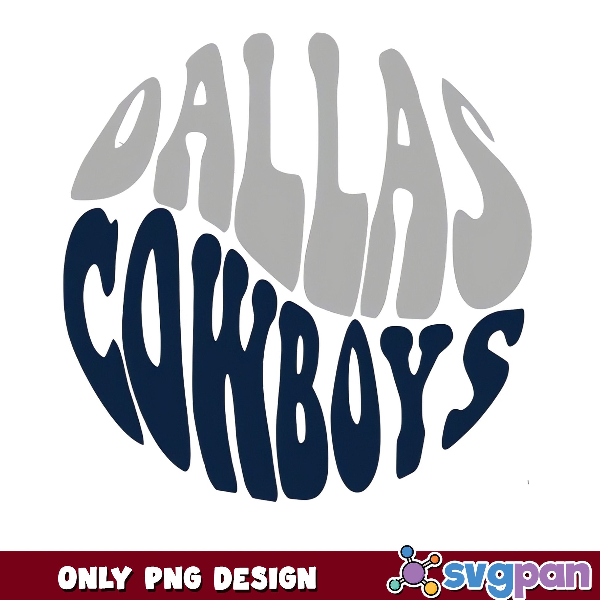 Dallas Cowboys Wavy Text PNG, NFL Football PNG, Cowboys PNG