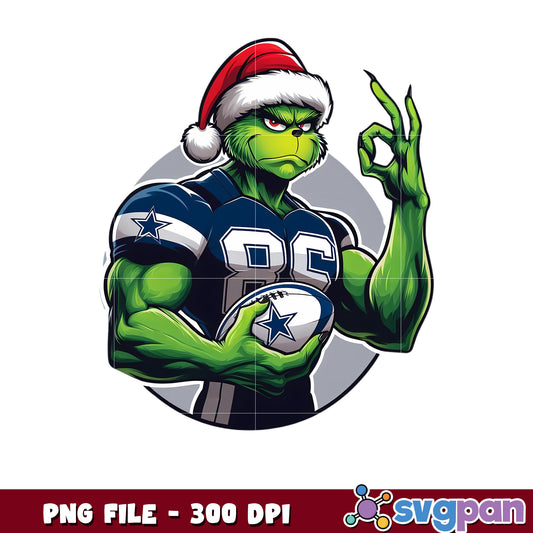 Dallas cowboy grinch design png, nfl team png, national football league png