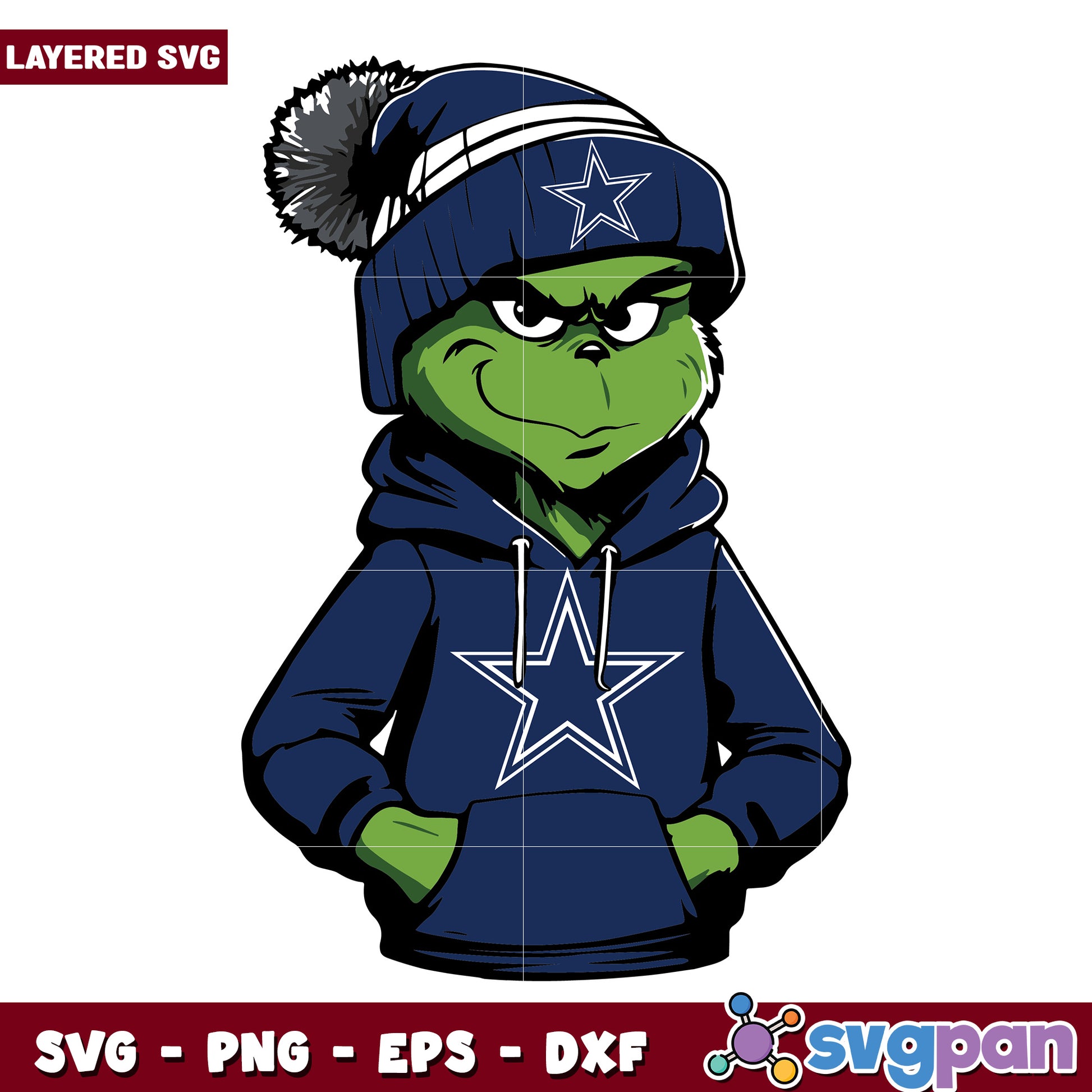 Dallas cowboys grinch jacket svg, christmas toys svg, nfl logo svg