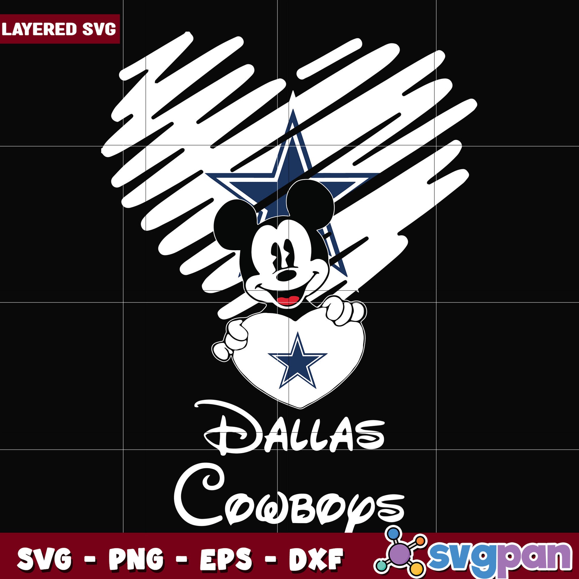 Dallas cowboys heart svg, nfl teams svg, american football svg