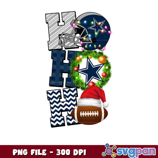 Dallas cowboys helmet hohoho png, nfl christmas games​ png, super bowl 2025