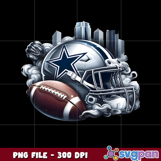Dallas cowboys logo smoke helmet illustration png, nfl team helmet png, nfl design png