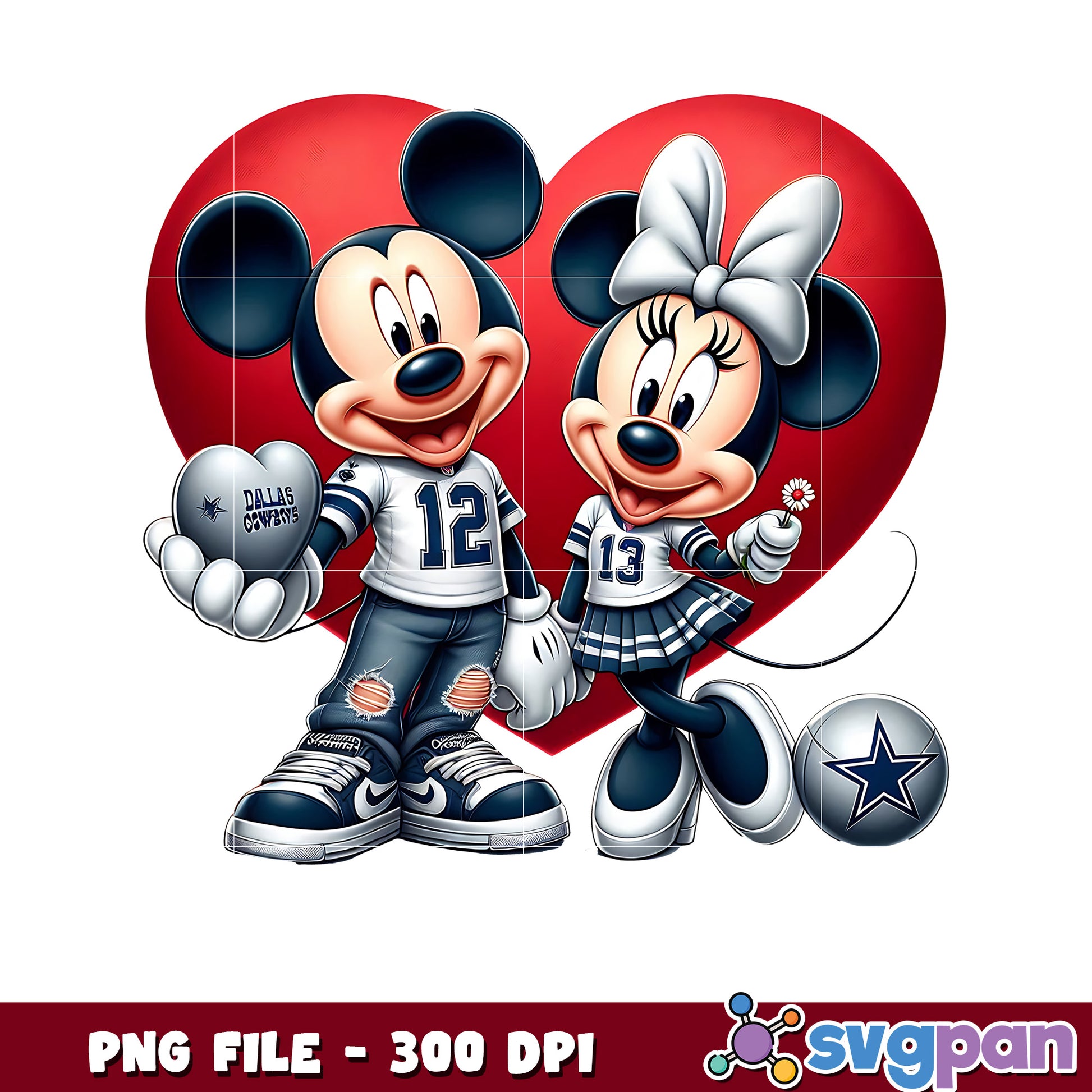 Dallas cowboys mickey minnie png, nfl picture png, nfl pre season png