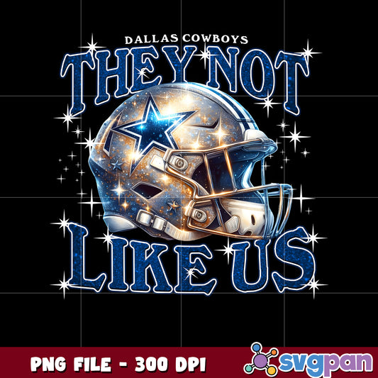 Dallas cowboys they not like us helmet design png, american rugby png, nfl teams png