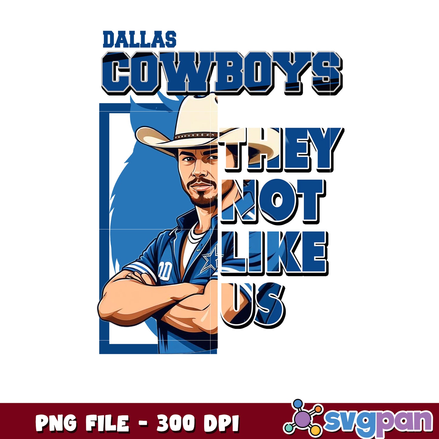 Dallas cowboys they not like us png, nation football league png, super bowl 2025 png