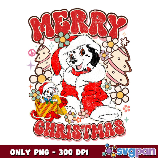 Dalmatians dog merry chrismas png