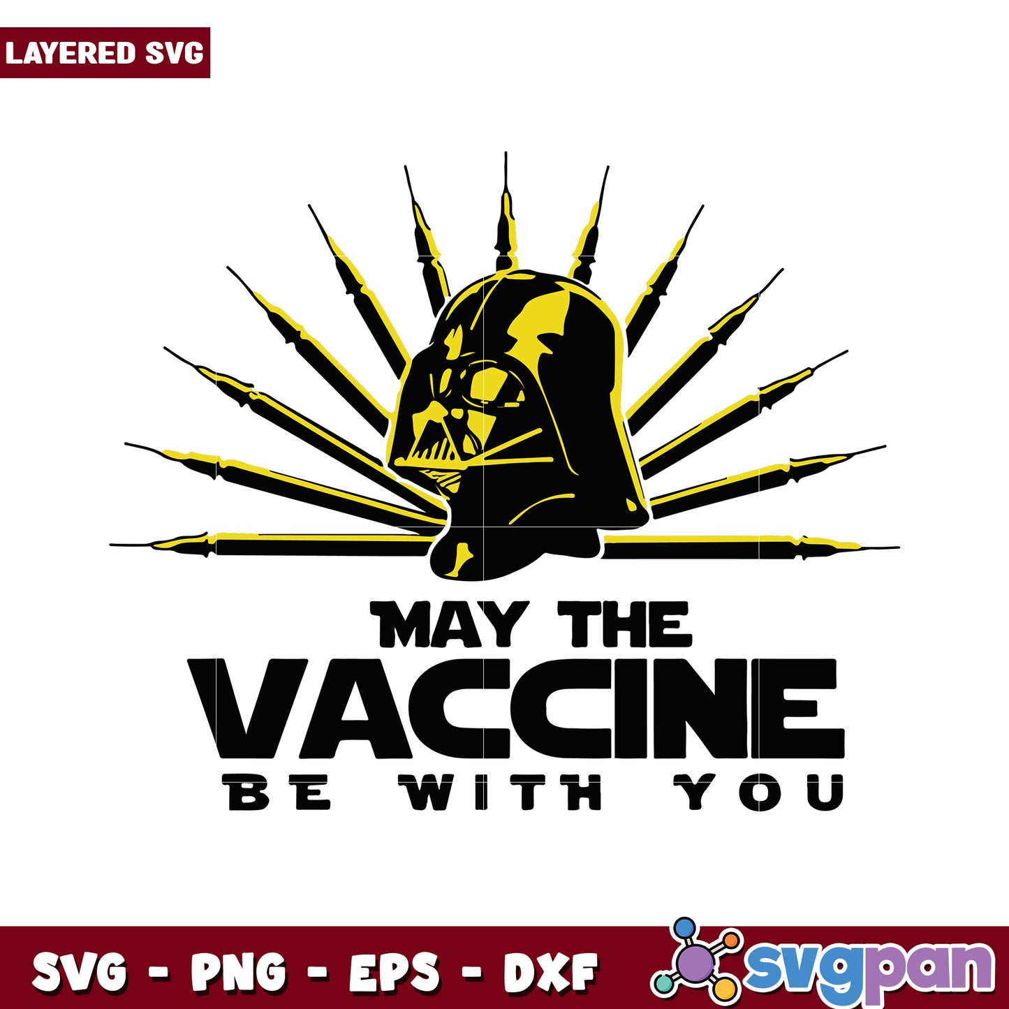 Darth Vader Vaccine Design SVG, perfect for creative projects