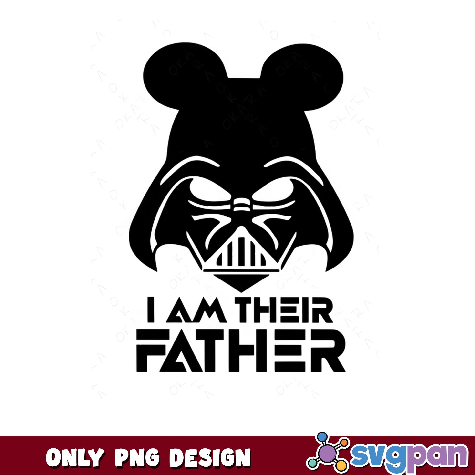 Darth Vader Mickey Ears I Am Their Father, Disney PNG, Star Wars Dad PNG