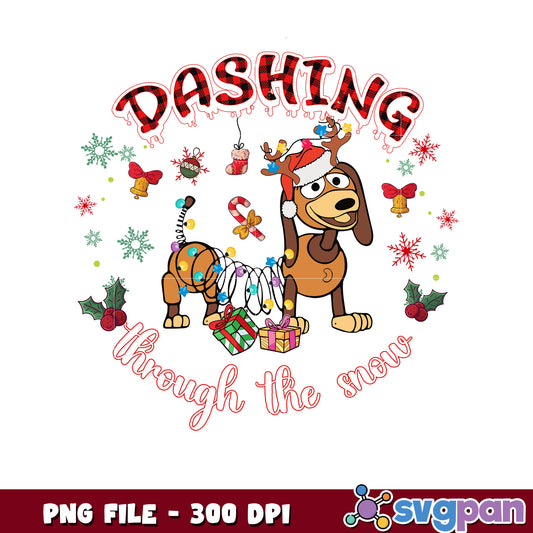 Dashing through the snow png, happy christmas​ png, vacations png