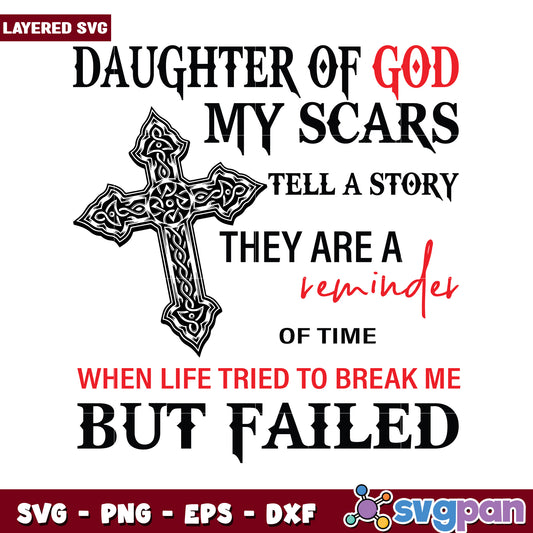 Daughter of God my scars tell a story of resilience and strength