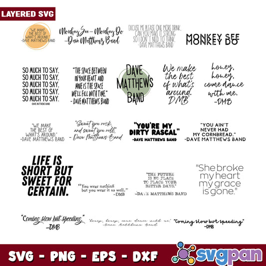 Dave Matthews Band SVG Bundle