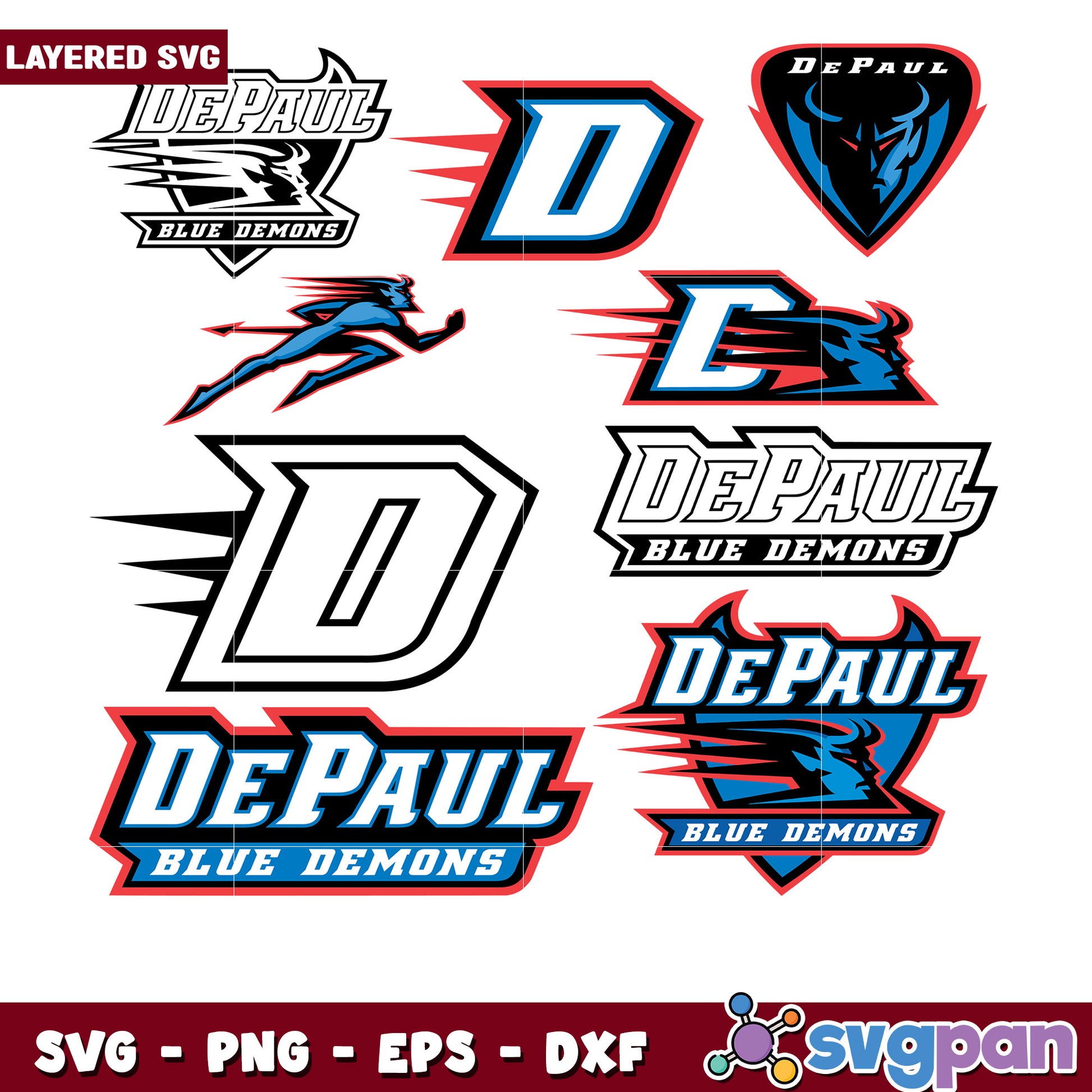 DePaul Blue Demons SVG Bundle