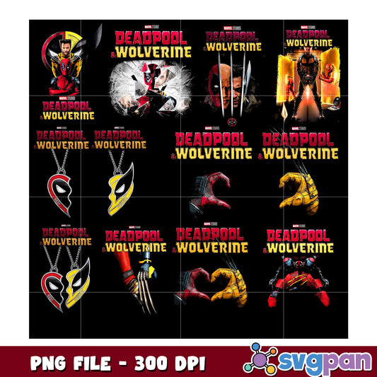 Deadpool Wolverine Bundle PNG 300 DPI