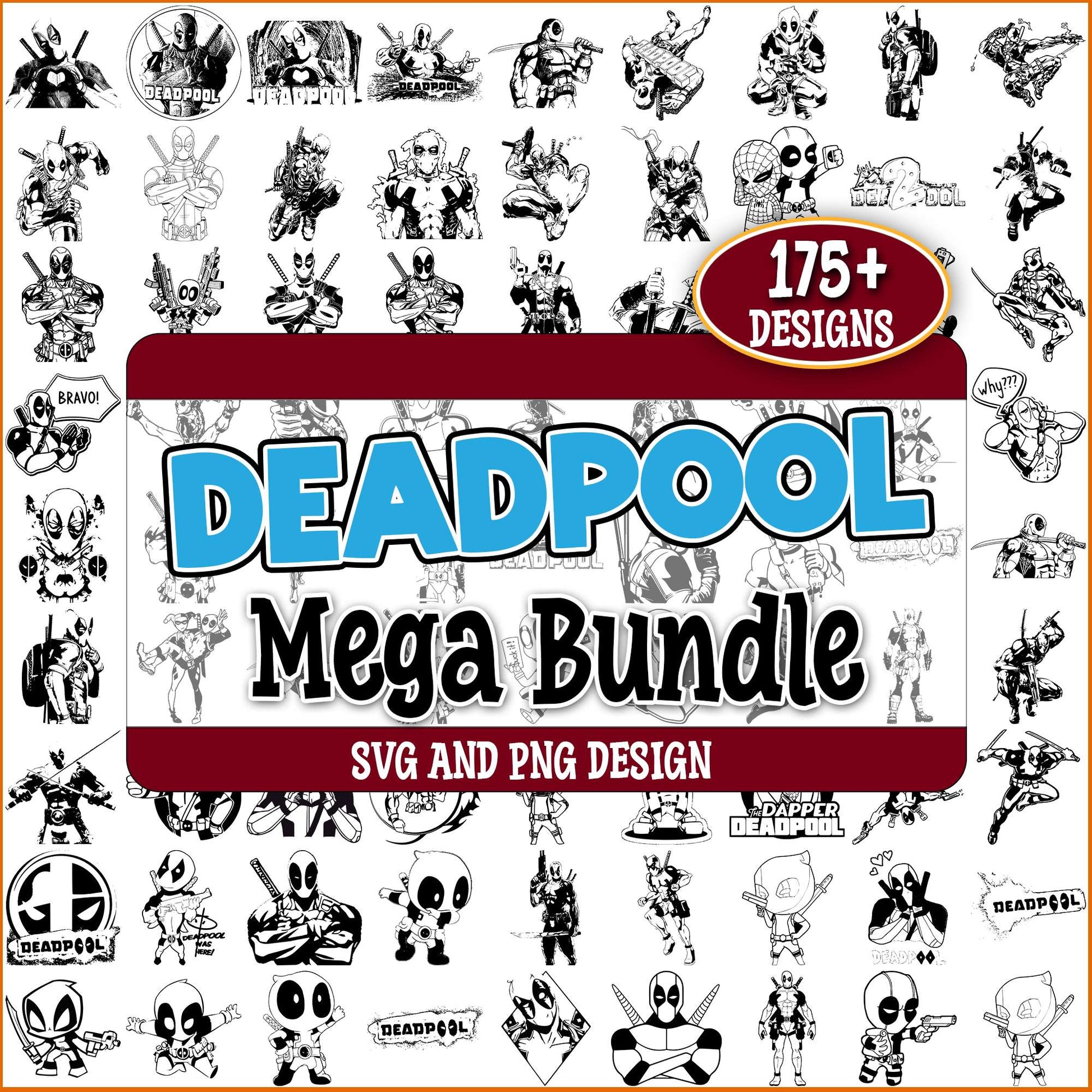 Deadpool sketch svg bundle