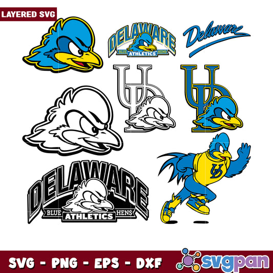 Delaware Blue Hens SVG Bundle