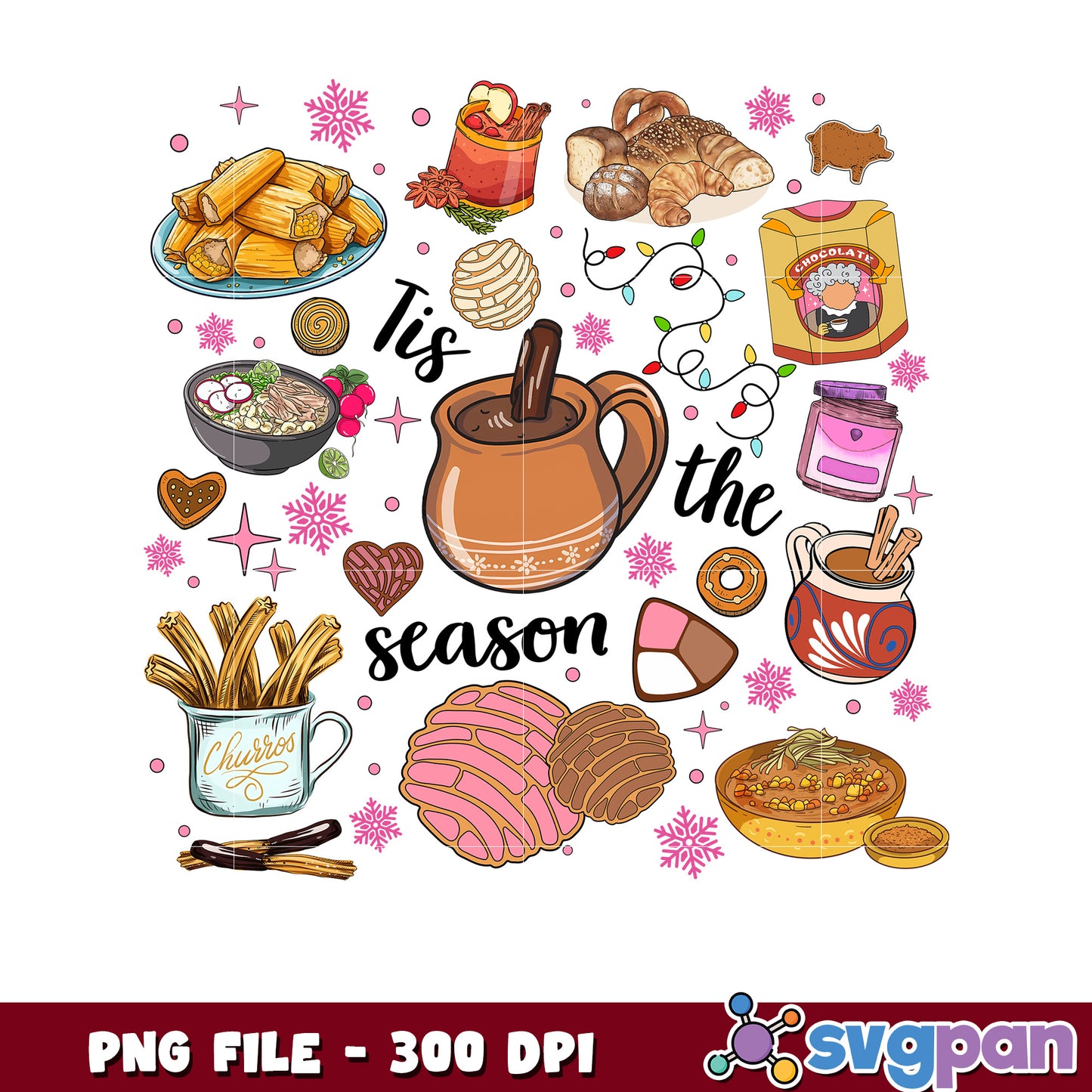 Delicious foods tis the season png, christmas​ png, christmas stories​ png