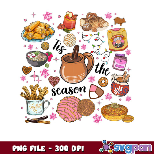 Delicious foods tis the season png, christmas​ png, christmas stories​ png