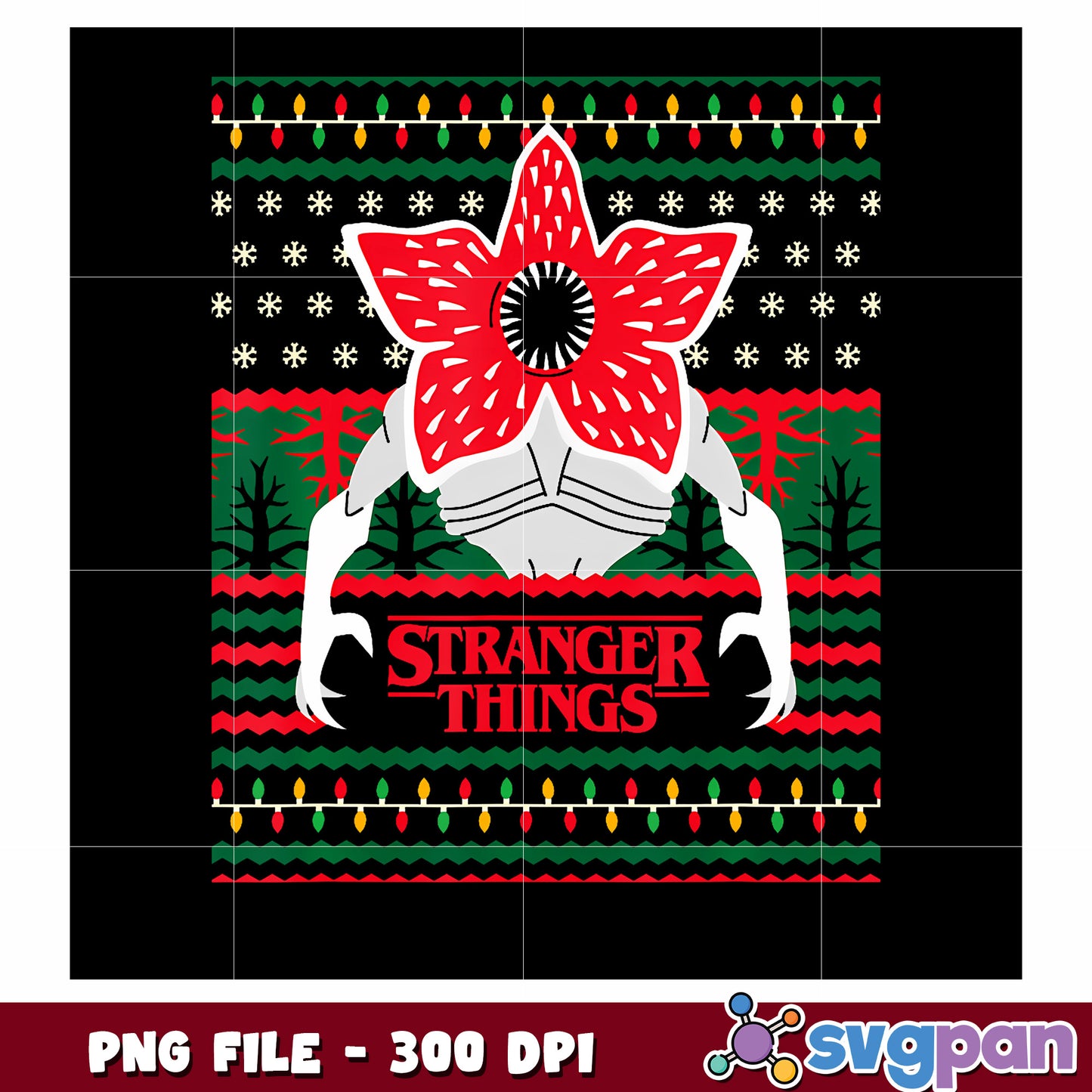 Demogorgon png, shadow monsters png, hawkins town png
