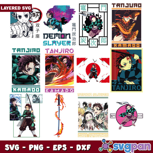 Demon Slayer Tanjiro Kamado SVG Bundle