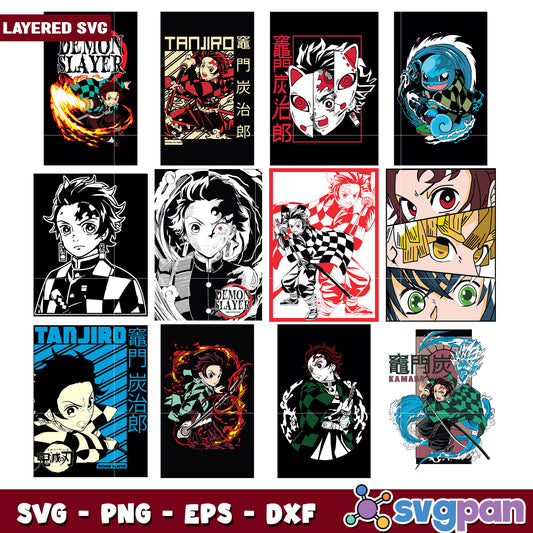 Demon Slayer Tanjiro SVG Bundle