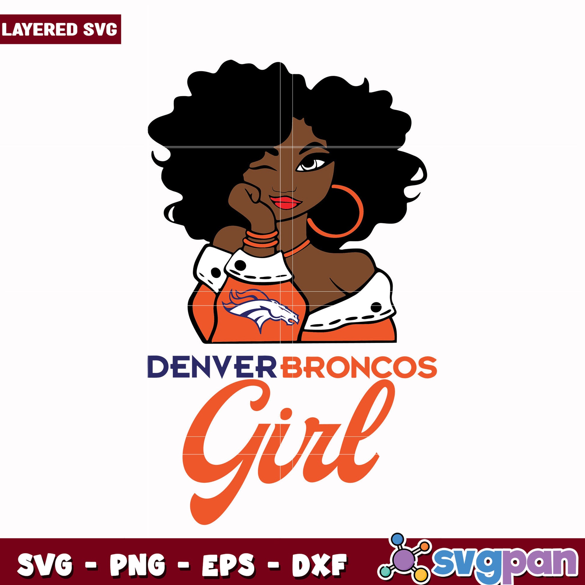 Denver Broncos Girl svg, nfl teams svg, american football svg