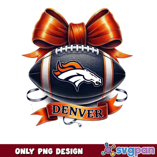 Denver Broncos Football Bow PNG, NFL Team PNG, Broncos PNG