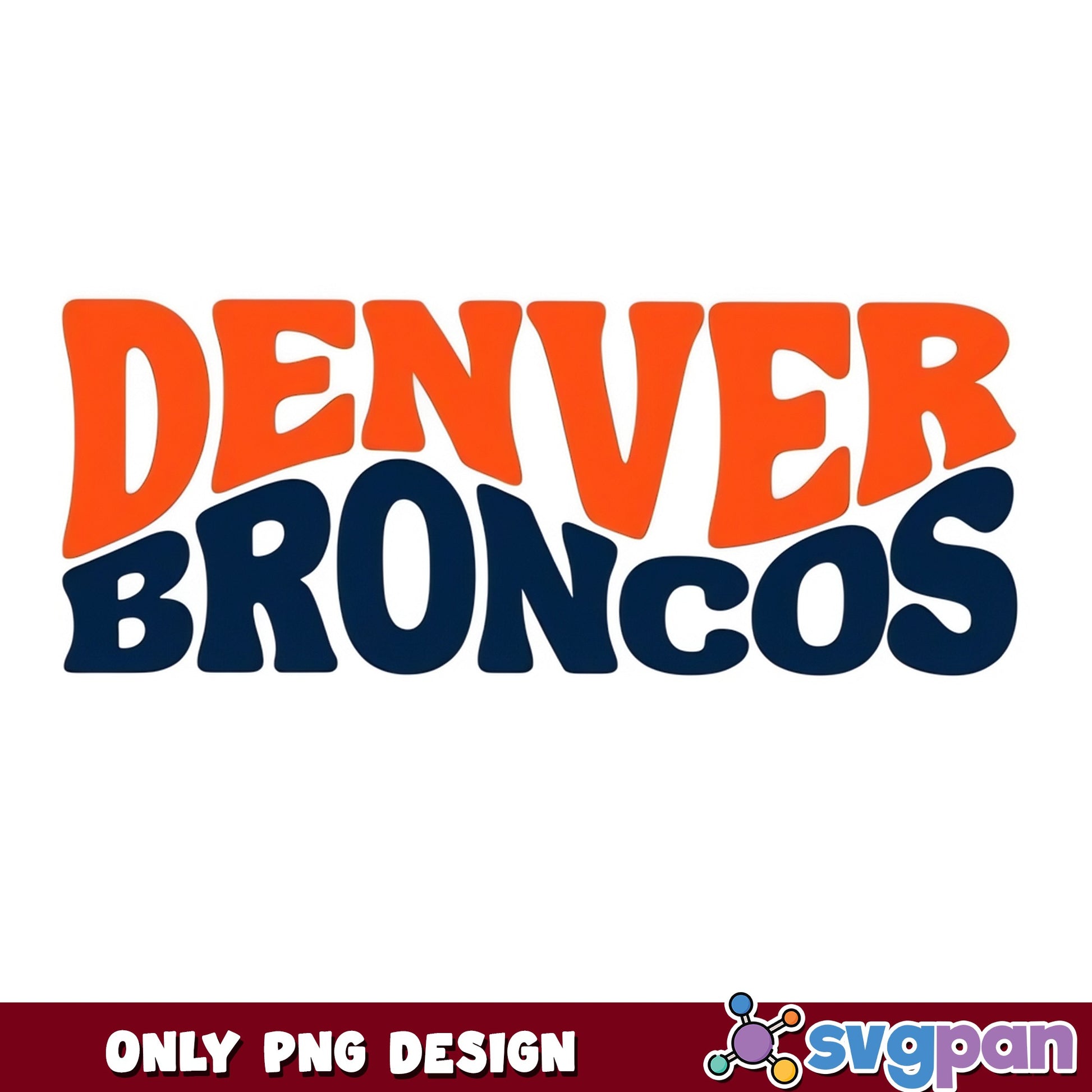 Denver Broncos Wavy PNG, NFL Football Team PNG, Broncos PNG