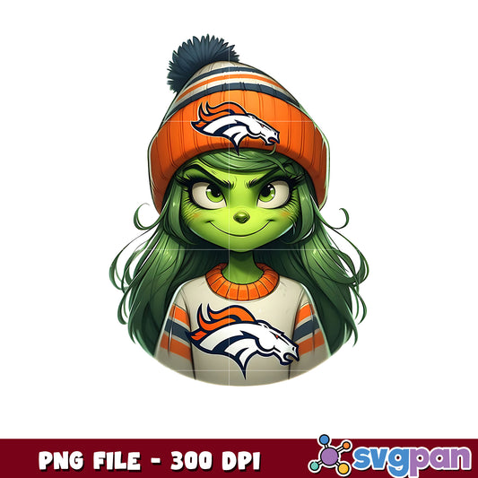 Denver broncos girl grinch png, nfl playoffs png, nfl football​ png