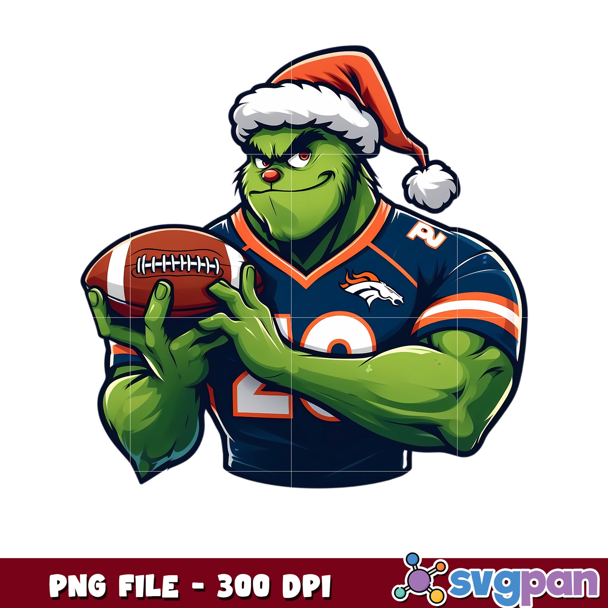 Denver broncos grinch design png, nfl team png, national football league png