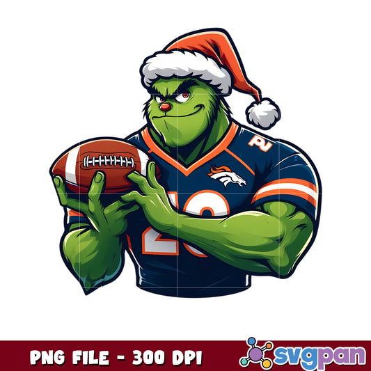 Denver broncos grinch design png, nfl team png, national football league png