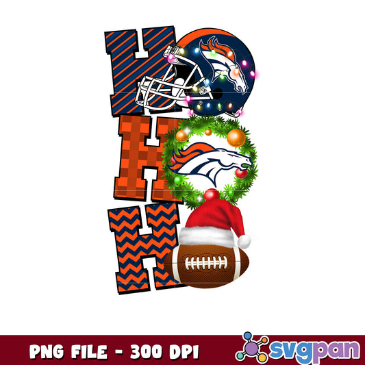 Denver broncos helmet hohoho png, nfl christmas games​ png, super bowl 2025