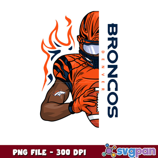 Denver broncos nfl man player design png, american football league png, nfl teams png
