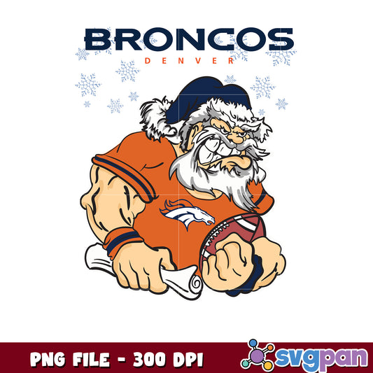 Denver broncos santa claus design png, nfl broncos, rugby american png