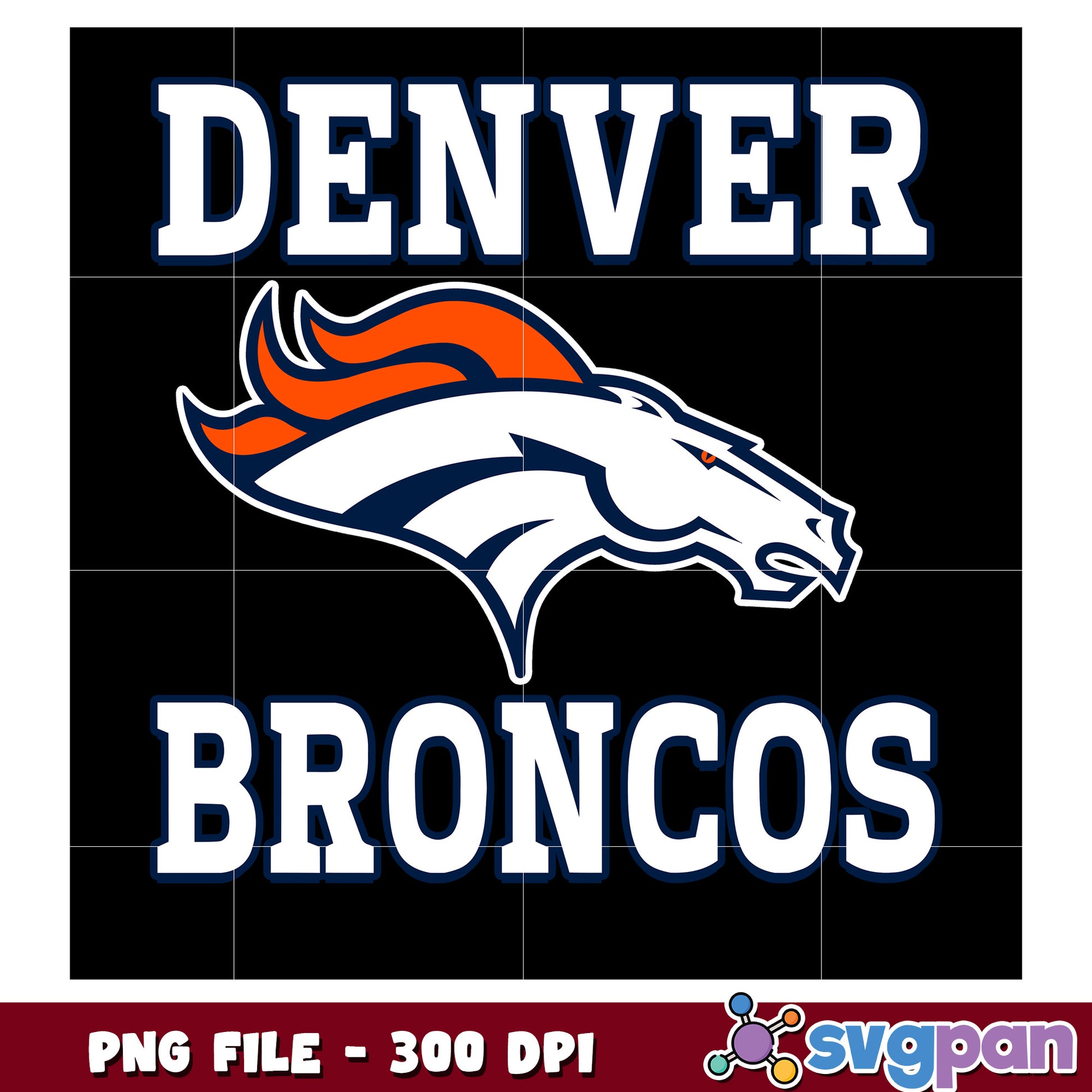 Denver broncos team logo design png, nfl png, american football championship png
