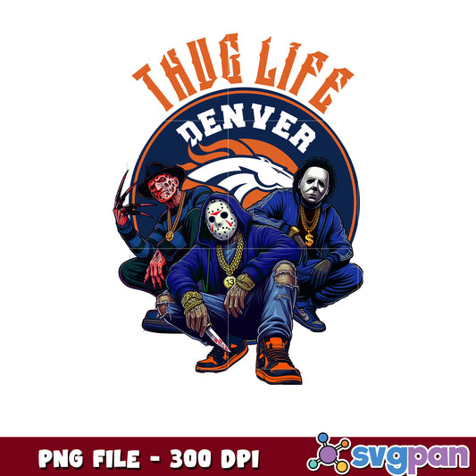 Denver broncos thug life like us logo design png, nfl 2025 png, super bowl 2025 png