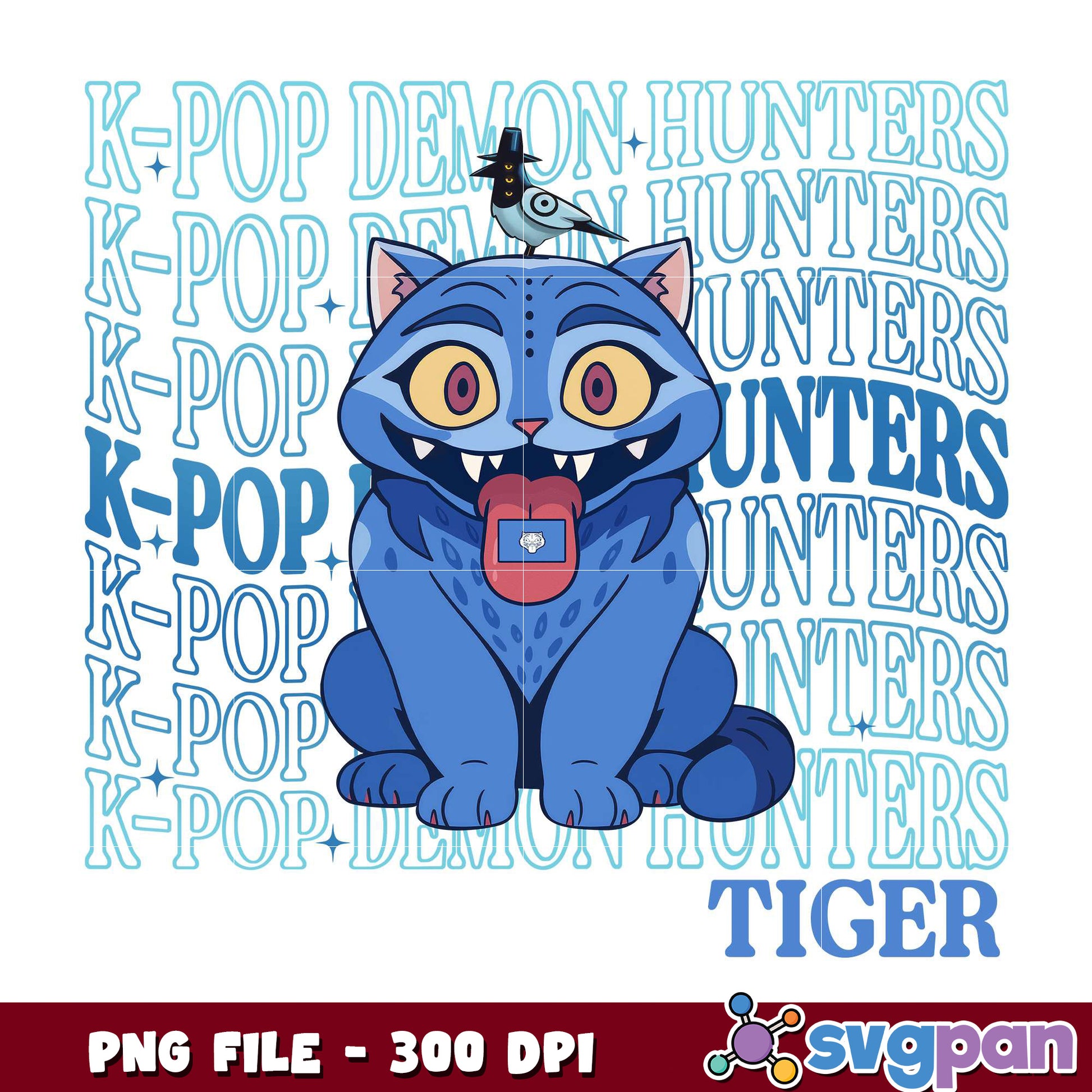 Derpy blue tiger png, blue derpy tiger png, cute derpy tiger png