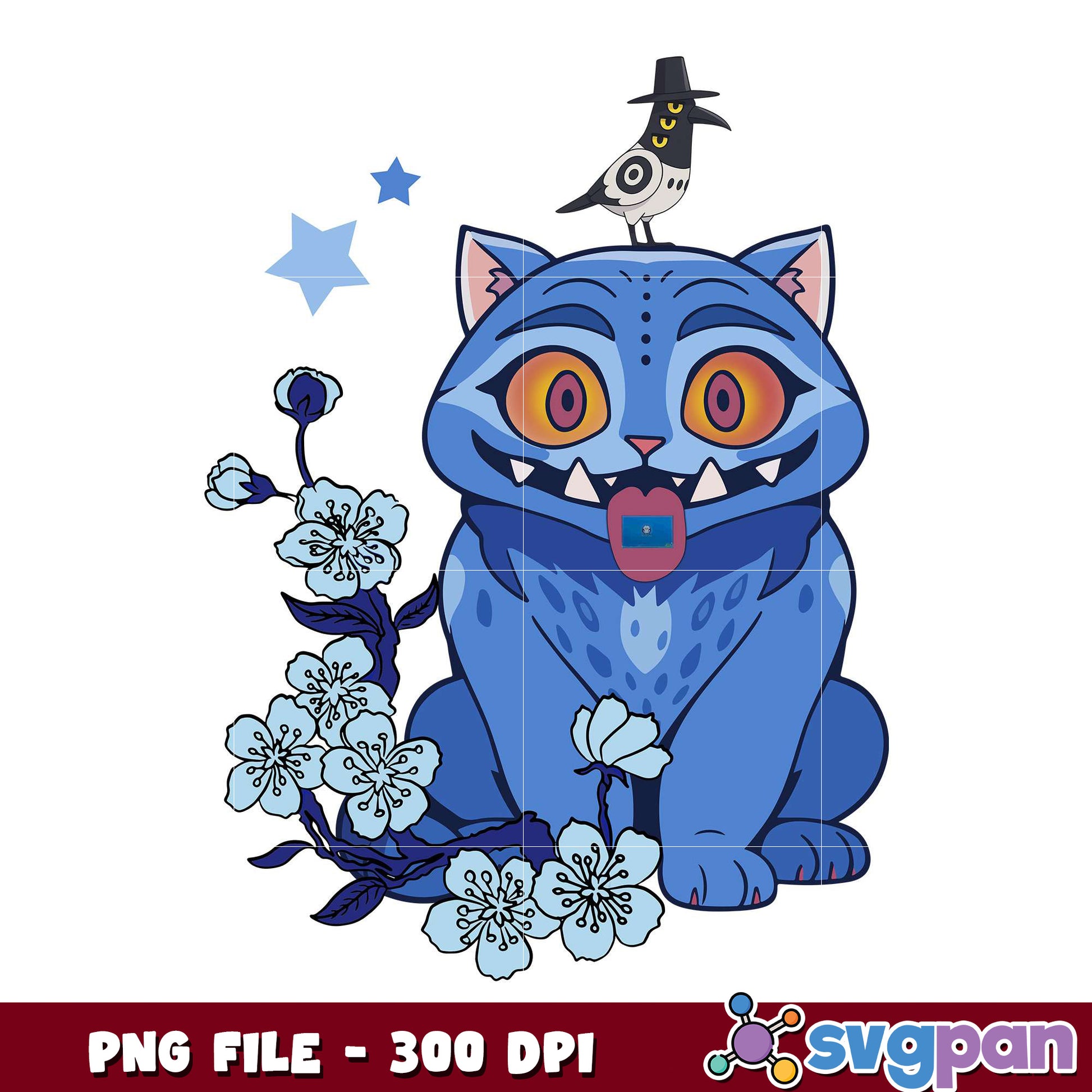 Derpy the blue tiger png, funny cartoon png, cute animal png