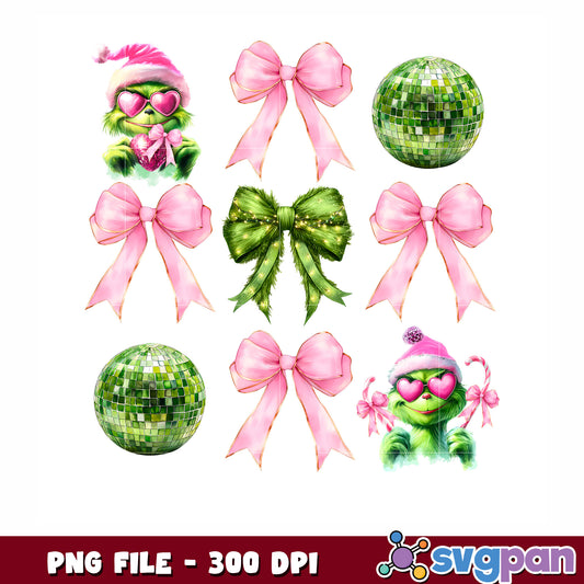 Design of christmas png, christmas grinch png, grinchy png