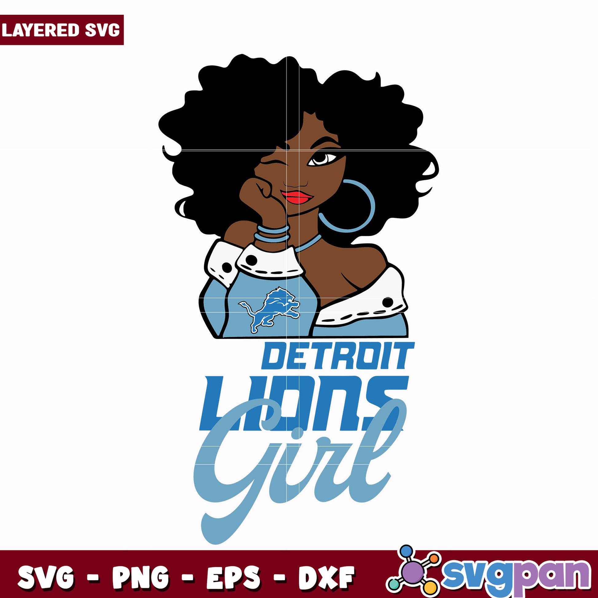 Detroit Lions Girl svg, nfl teams svg, american football svg
