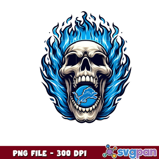 Detroit lions burning skull png, super bowl 2025 png, american football league png