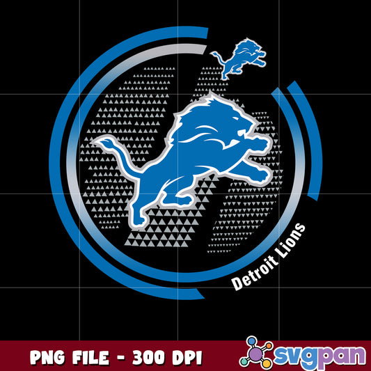 Detroit lions circle logo design png, nfl teams logo png, nfl 2025 png
