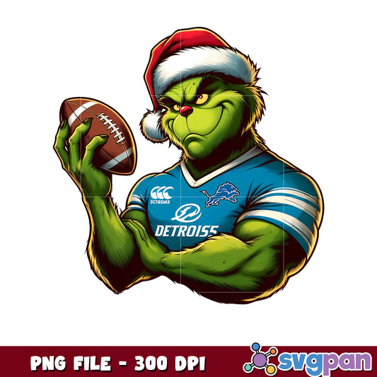 Detroit lions grinch design png, nfl team png, national football league png