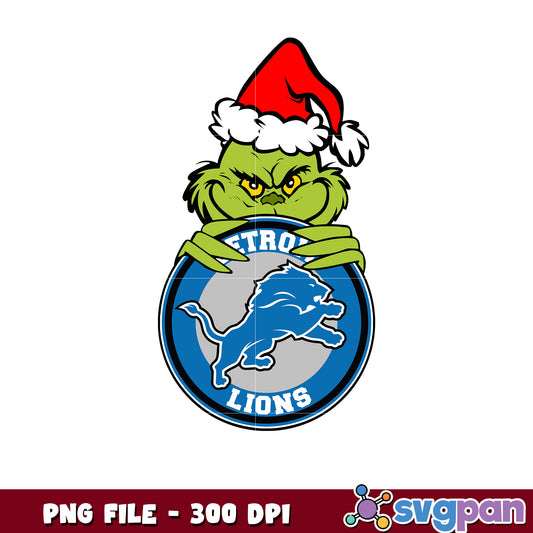 Detroit lions grinch design png, nfl teams png, super bowl 2025 png
