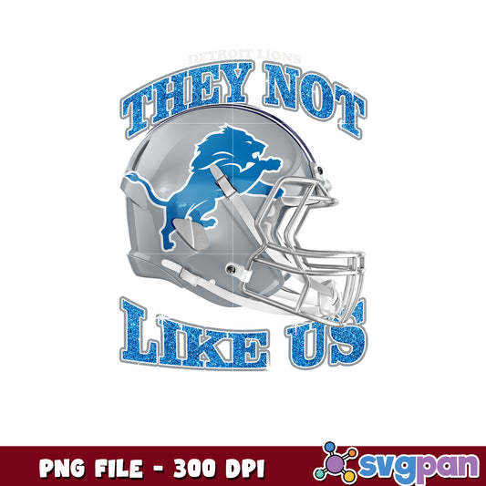 Detroit lions they not like us logo design png, nfl 2025 png, super bowl 2025 png