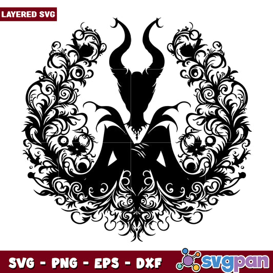 Devil Floral SVG Design