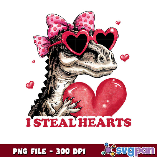 Dinosaur Love Art PNG, perfect for accessories and gifts